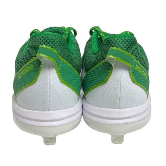 adidas Men\'s Icon 7 Green & White Baseball Cleats 12.5 12 1/2 Men New